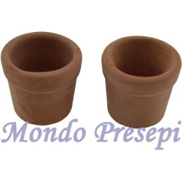 Set of 2 terracotta pots ø 1.5 cm - Nativity scene accessories