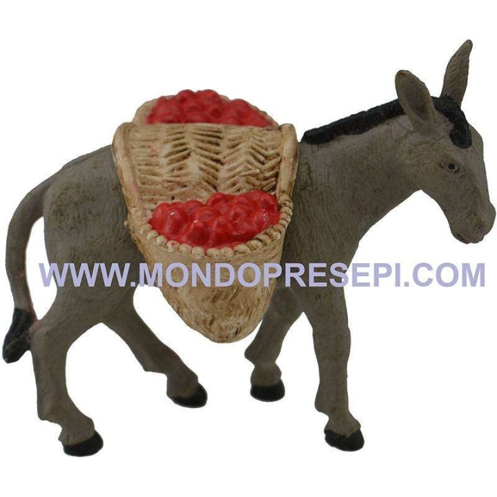 Donkey with a load of tomatoes