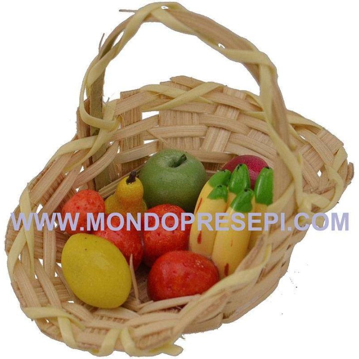 Basket with fruits 5.5 cm