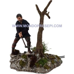Boscaiolo cm 30 che abbatte l'albero
