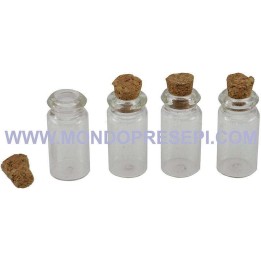 Conjunto de 4 tarros de vidrio de 2,5 cm