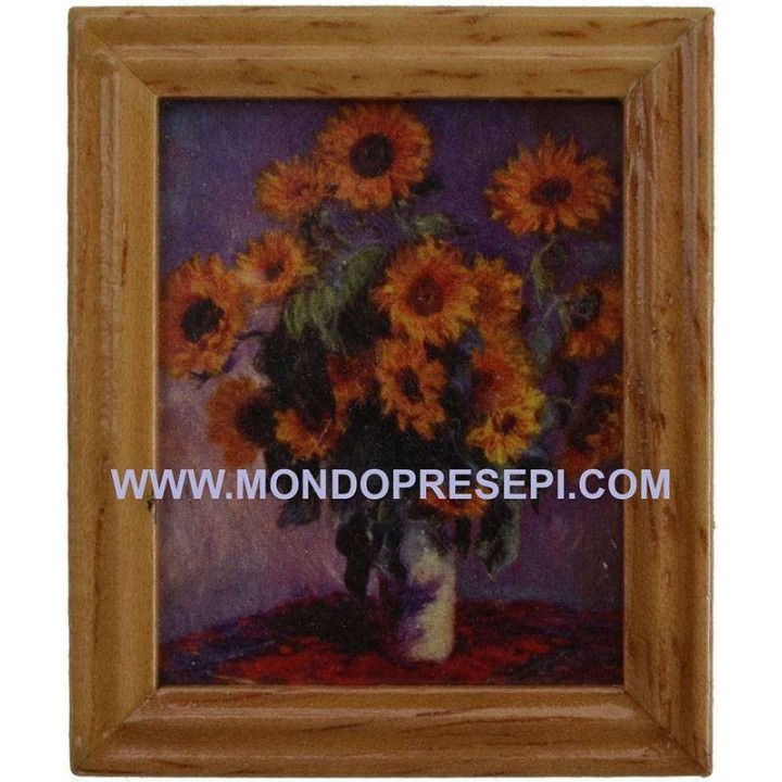 Picture with sunflowers-4,8x5,8 cm