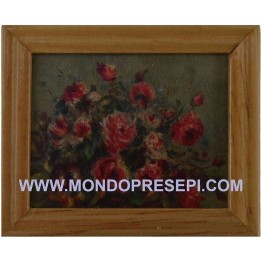 Quadro con fiori 5,8x4,8 cm
