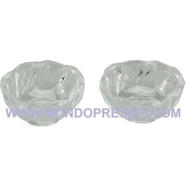 Set of 2 glass jars ø 1.5 cm