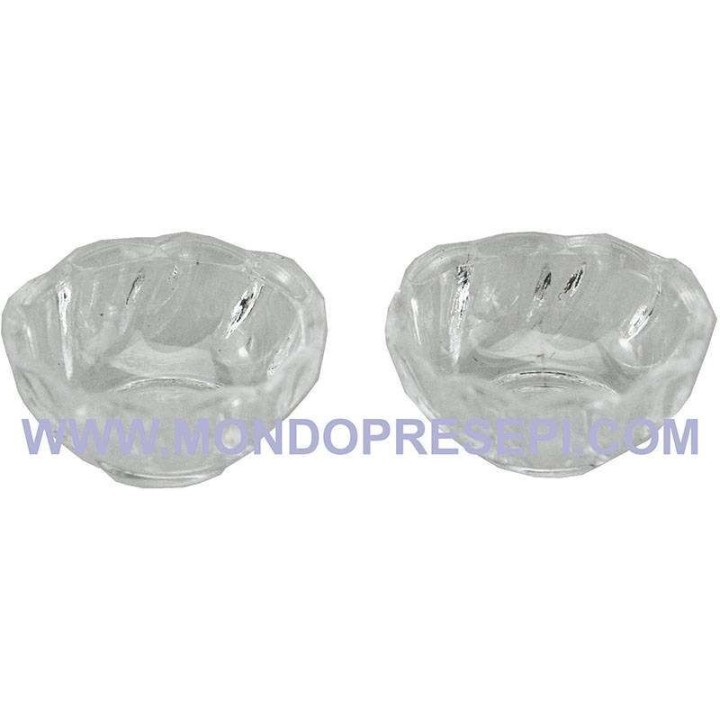 Set 2 vasetti in vetro ø 1,5 cm