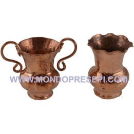 Conjunto de 2 jarras de cobre h. 