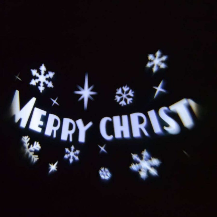 Proyector Merry Christmas 1x1w led blanco para exterior