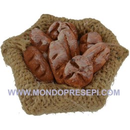 Cesto juta basso con pane