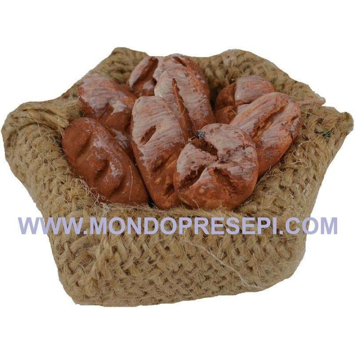 Basket jute bottom with bread
