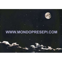 Carta cielo notturna con luna 70x50 cm