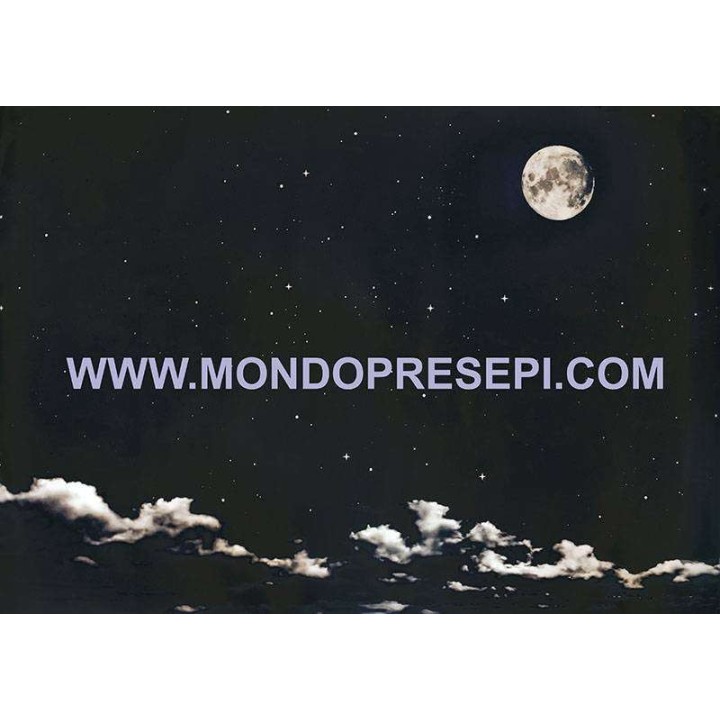 Carta del cielo nocturno con luna 70x50 cm