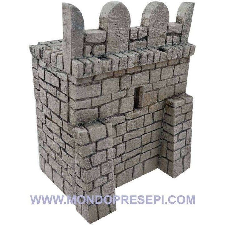 Base de resina con piedras de 13x9x17 cm de altura para