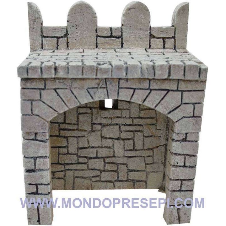 Base de resina con piedras de 13x9x17 cm de altura para