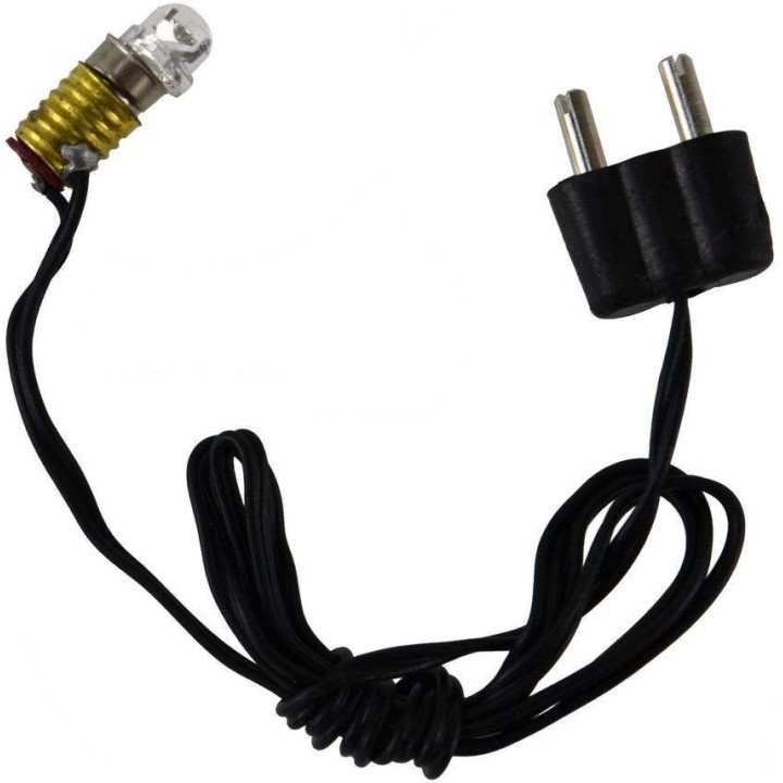 Led E5,5 bianca luce calda con portalampade e spinetta