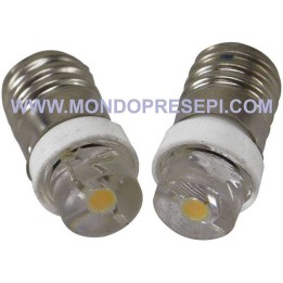 Juego de 2 LEDs luz blanca cálida difusa 3-3,5v. 