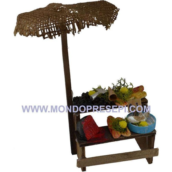 Banco del pesce con ombrellone cm 8x5x5 h.