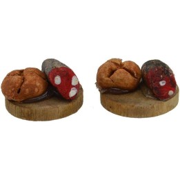 Configura 2 tablas de embutidos con pan y salami ø 1,8 cm