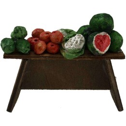 Banco de frutas pesebre cm 8x2,5x4 h. 