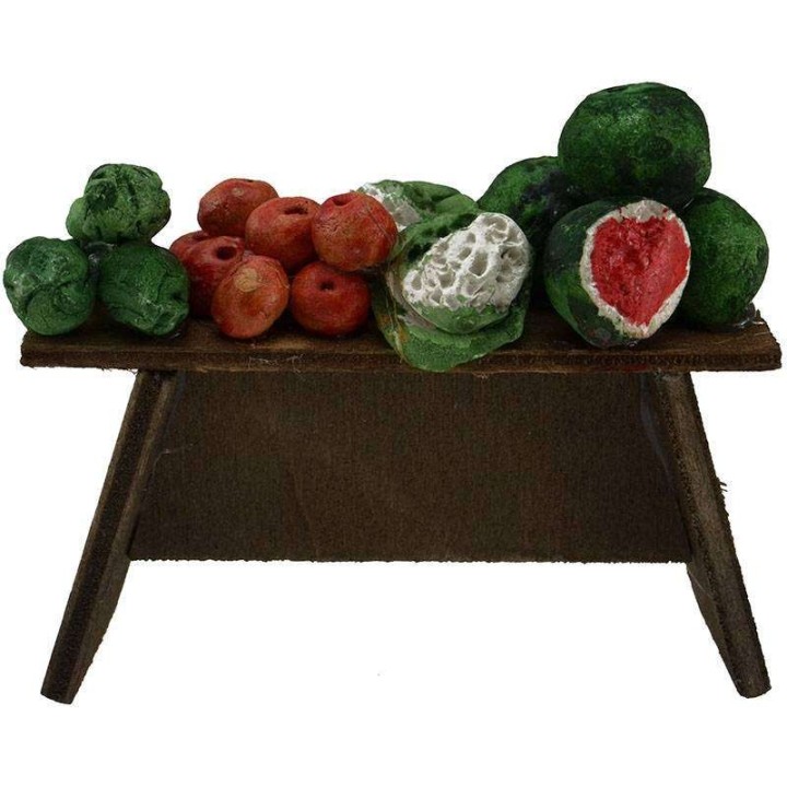 Banco frutta presepe cm 8x2,5x4 h. 