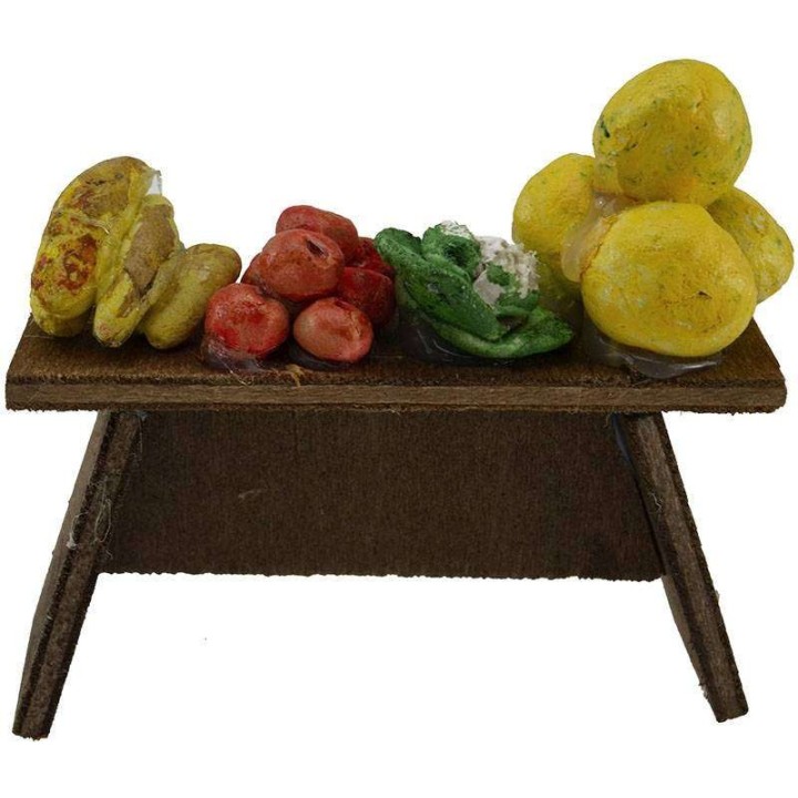 Banco frutta presepe cm 8x2,5x4 h. 