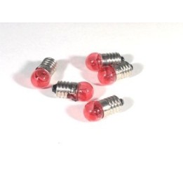 Busta 5 lampadine rosse att. E10 - Cod. 