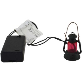 Linterna de belén con luces LED y compartimento para pilas