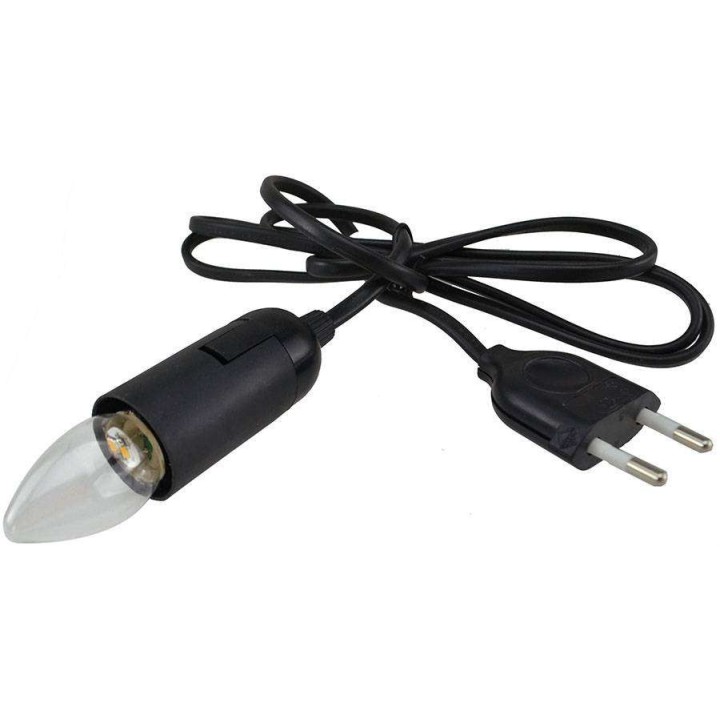 Luce Led luce calda 2W completa di cavo e spina