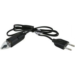 Portalampade con cavo e spina + lampada fuoco presepe cm 5 -