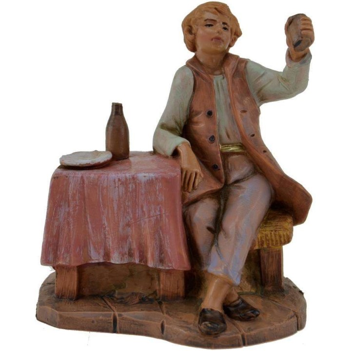 Hombre sentado en la mesa 12 cm Fontanini