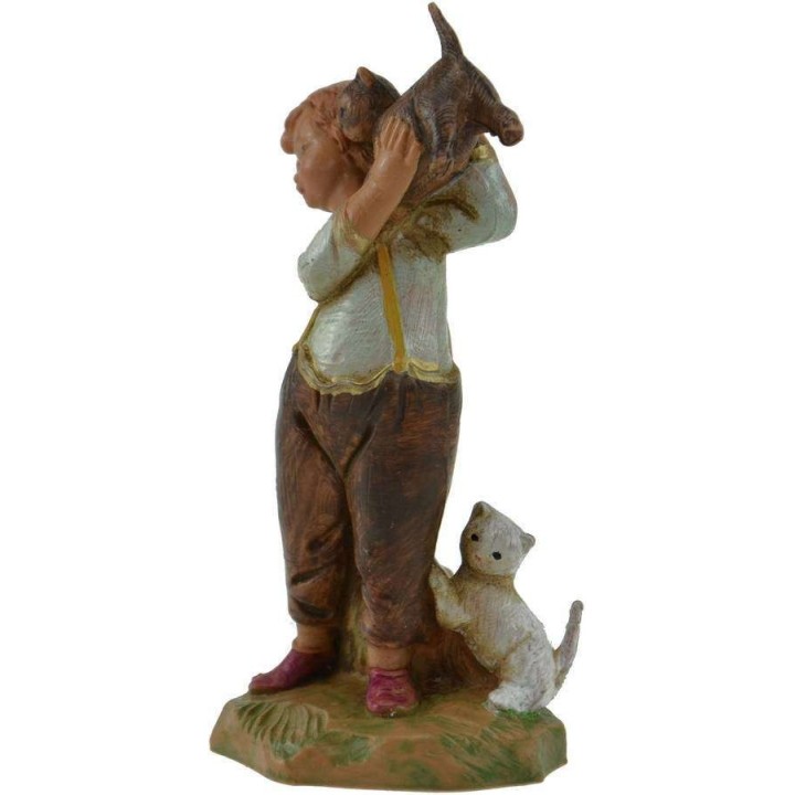 Niño con gato 12 cm Fontanini