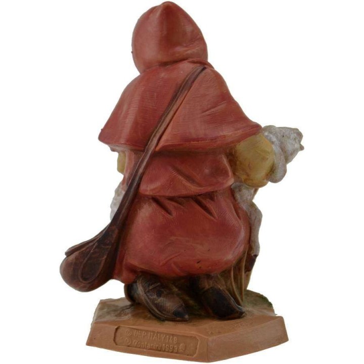 Shepherd sitting with sheep 12 cm Fontanini