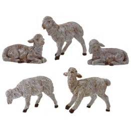 Set 5 pecore Fontanini per statue cm 12
